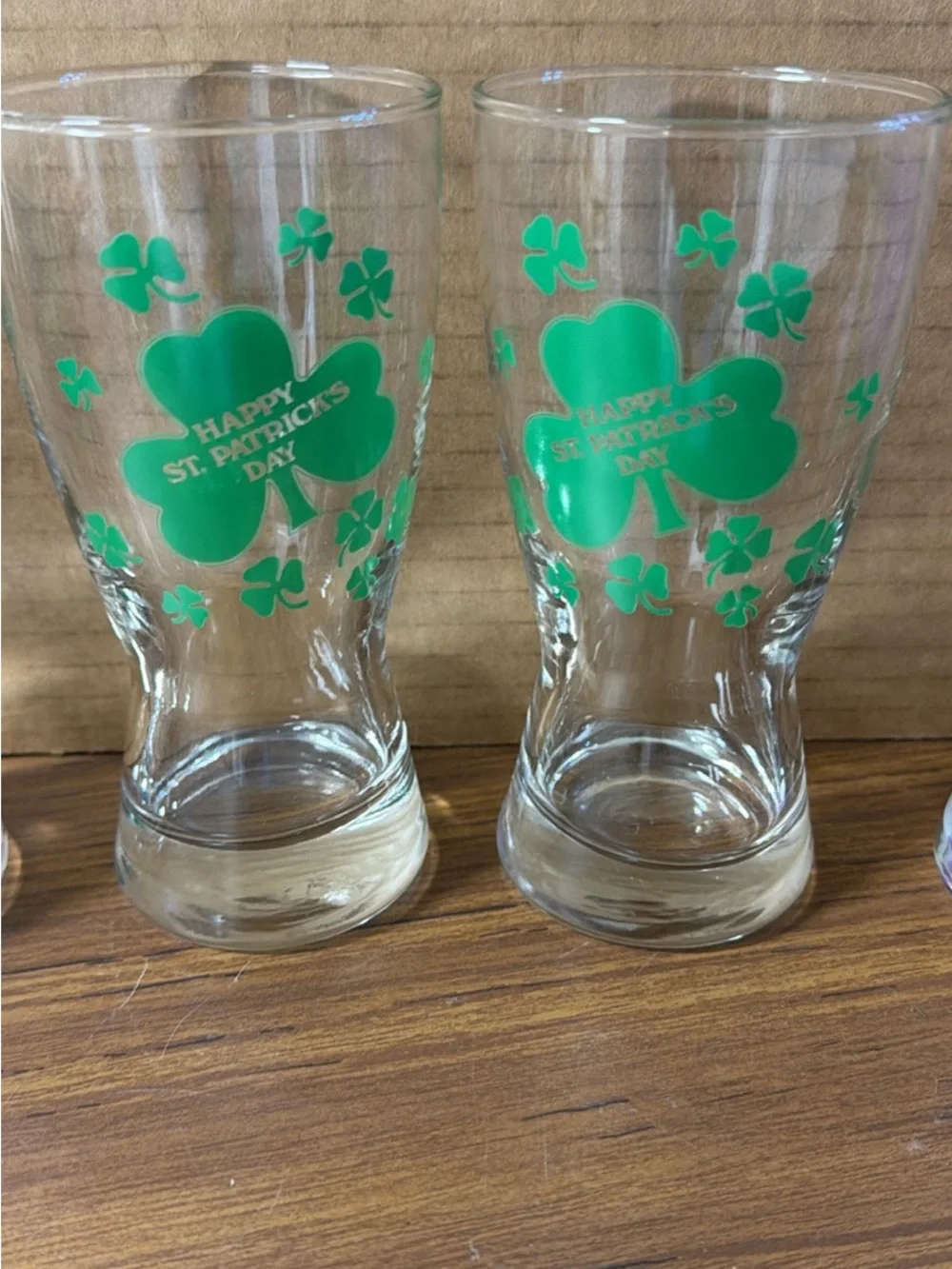 St. Patrick's Day Green Shamrock Glasses ☘️☘️